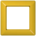 JUNG AS581GLGE Rahmen 1fach für Abdeckungen mit Glasscheibe, AS 500, Thermoplast, ähnlich RAL 1004, gelb, senkrechte und waagerechte Montage 