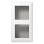 JUNG AS582AWW Aufputz-Kappe 2fach, AS 500 Aufputz, Duroplast, alpinweiß, senkrechte und waagerechte Montage 