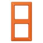 JUNG AS582BFO Rahmen 2fach, AS 500, IP 44, Thermoplast, orange (für ZSV), senkrechte und waagerechte Montage 
