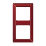 JUNG AS582BFRT Rahmen 2fach, AS 500, IP 44, Thermoplast, rot, senkrechte und waagerechte Montage 