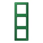 JUNG AS583BFGN Rahmen 3fach, AS 500, IP 44, Thermoplast, grün (für SV), senkrechte und waagerechte Montage 