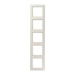 JUNG AS585BF Rahmen 5fach, AS 500, IP 44, Thermoplast, weiß, senkrechte und waagerechte Montage 