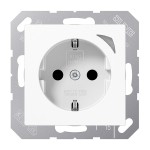 JUNG BTA1521SWW HOME SCHUKO® Steckdose, 16 A 250 V ~, mit Funktionsanzeige, SAFETY+, Serie AS/A, alpinweiß 