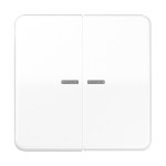 JUNG BTCD17102WW HOME Taster 2fach, mit Lichtleiter, Duroplast, Serie CD, alpinweiß 