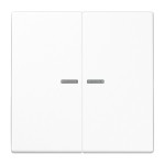 JUNG BTLS17102WW HOME Taster 2fach, mit Lichtleiter, Duroplast, Serie LS, alpinweiß 