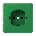 JUNG CD1520BFKIGN SCHUKO®-Steckdose, 16 A 250 V ~, SAFETY+, Thermoplast, Serie CD, grün (für SV) 
