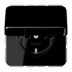 JUNG CD1520BFKLSW SCHUKO®-Steckdose, 16 A 250 V ~, Klappdeckel, Thermoplast, Serie CD, schwarz 