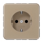 JUNG CD1520KIGB SCHUKO®-Steckdose, 16 A 250 V ~, SAFETY+, Aluminium eloxiert, Serie CD, gold-bronze 