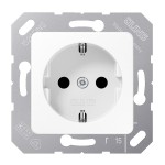 JUNG CD5120BFKIWW SCHUKO®-Steckdose, 16 A 250 V ~, SAFETY+, Thermoplast, 50 x 50 mm, alpinweiß 