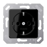 JUNG CD5120BFSW SCHUKO®-Steckdose, 16 A 250 V ~, Thermoplast, 50 x 50 mm, schwarz 