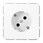 JUNG CD520-45WW SCHUKO®-Steckdose 45°, 16 A 250 V ~, mit nicht geerdetem Tragring, Duroplast, Serie CD, alpinweiß 