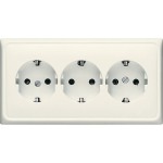 JUNG CD523 Kabelkanal-SCHUKO®-Steckdose, 3fach, 16 A 250 V ~, Duroplast, Serie CD, weiß 