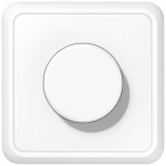 JUNG CD5544.03VWW Drehdimmer LED mit Dreh-Ausschalter, mit integriertem Rahmen, Duroplast, Serie CD, alpinweiß 