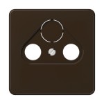 JUNG CD561SATBR Abdeckung für Universal-Sat/BK-Dosen 1fach, Thermoplast, Serie CD, braun 