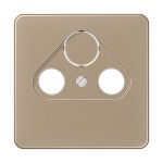 JUNG CD561SATGB Abdeckung für Universal-Sat/BK-Dosen 1fach, Aluminium eloxiert, Serie CD, gold-bronze 