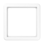JUNG CD561Z5WW Zwischenrahmen 55 x 55 mm, Thermoplast, alpinweiß, senkrechte und waagerechte Montage 