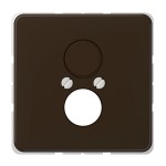 JUNG CD562BR Abdeckung für 2 Rundsteckverbinder bis 18,5 mm Ø 2fach, Duroplast, Serie CD, braun 