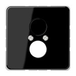JUNG CD562SW Abdeckung für 2 Rundsteckverbinder bis 18,5 mm Ø 2fach, Duroplast, Serie CD, schwarz 