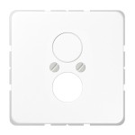 JUNG CD562WW Abdeckung für 2 Rundsteckverbinder bis 18,5 mm Ø 1fach, Duroplast, Serie CD, alpinweiß 