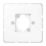 JUNG CD568-1WW Abdeckung für Lautsprecher-Buchse, für XLR-Steckverbinder (D-Serie) 1fach, Duroplast, Serie CD, alpinweiß 