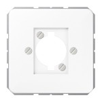 JUNG CD568WW Abdeckung für XLR-Steckverbinder (P-Serie) 1fach, Duroplast, Serie CD, alpinweiß 