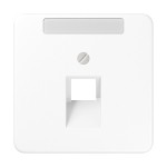 JUNG CD569-1NAUAWW Abdeckung für IAE/UAE-Anschlussdosen, 1 x 8-polig, mit Schriftfeld, Thermoplast, Serie CD, alpinweiß 