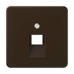 JUNG CD569-1UABR Abdeckung für IAE/UAE-Anschlussdosen, 1 x 8-polig, Thermoplast, Serie CD, braun 