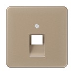 JUNG CD569-1UAGB Abdeckung für IAE/UAE-Anschlussdosen, 1 x 8-polig, Aluminium eloxiert, Serie CD, gold-bronze 