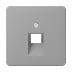 JUNG CD569-1UAGR Abdeckung für IAE/UAE-Anschlussdosen, 1 x 8-polig, Thermoplast, Serie CD, grau 