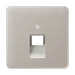 JUNG CD569-1UAPT Abdeckung für IAE/UAE-Anschlussdosen, 1 x 8-polig, Aluminium eloxiert, Serie CD, platin 