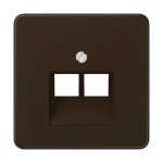 JUNG CD569-2UABR Abdeckung für IAE/UAE-Anschlussdosen, 2 x 8-polig, Thermoplast, Serie CD, braun 