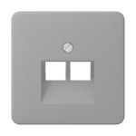 JUNG CD569-2UAGR Abdeckung für IAE/UAE-Anschlussdosen, 2 x 8-polig, Thermoplast, Serie CD, grau 
