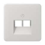 JUNG CD569-2UALG Abdeckung für IAE/UAE-Anschlussdosen, 2 x 8-polig, Thermoplast, Serie CD, lichtgrau 