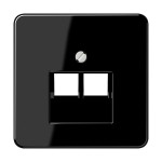 JUNG CD569-2UASW Abdeckung für IAE/UAE-Anschlussdosen, 2 x 8-polig, Thermoplast, Serie CD, schwarz 