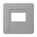 JUNG CD569TGR Abdeckung für TAE-Anschlussdosen, 1fach, Thermoplast, Serie CD, grau 