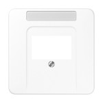 JUNG CD569TNAWW Abdeckung für TAE-Anschlussdosen, 1fach, mit Schriftfeld, Thermoplast, Serie CD, alpinweiß 