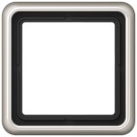 JUNG CD581PT Rahmen 1fach, CD 500, Aluminium eloxiert, platin, senkrechte und waagerechte Montage 