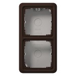 JUNG CD582ABR Aufputz-Kappe 2fach, CD 500 Aufputz, Duroplast, braun, senkrechte und waagerechte Montage 