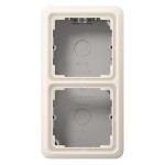 JUNG CD582AW Aufputz-Kappe 2fach, CD 500 Aufputz, Duroplast, weiß, senkrechte und waagerechte Montage 