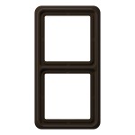 JUNG CD582BR Rahmen 2fach, CD 500, IP 44, Duroplast, braun, senkrechte und waagerechte Montage 