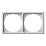 JUNG CD582KLG Rahmen für Kabelkanal-Installation 2fach, Kabelkanal CD, Thermoplast, lichtgrau, senkrechte und waagerechte Montage 