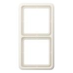 JUNG CD582W Rahmen 2fach, CD 500, IP 44, Duroplast, weiß, senkrechte und waagerechte Montage 