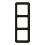 JUNG CD583BR Rahmen 3fach, CD 500, IP 44, Duroplast, braun, senkrechte und waagerechte Montage 