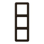 JUNG CD583WUBR Rahmen 3fach, CD 500, IP 44, Thermoplast, braun, senkrechte und waagerechte Montage 