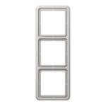 JUNG CD583WULG Rahmen 3fach, CD 500, IP 44, Thermoplast, lichtgrau, senkrechte und waagerechte Montage 