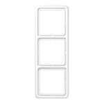 JUNG CD583WUWW Rahmen 3fach, CD 500, IP 44, Thermoplast, alpinweiß, senkrechte und waagerechte Montage 