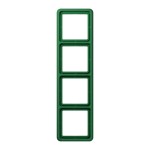 JUNG CD584WUGN Rahmen 4fach, CD 500, IP 44, Thermoplast, grün (für SV), senkrechte und waagerechte Montage 