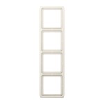 JUNG CD584WUW Rahmen 4fach, CD 500, IP 44, Thermoplast, weiß, senkrechte und waagerechte Montage 