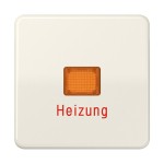 JUNG CD590BFH Wippe 1fach, Aufschrift Heizung, mit Lichtaustrittsfenster, Thermoplast, Serie CD, weiß 