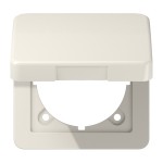 JUNG CD590BFKL Klappdeckel (mit Rückstellfeder), Thermoplast, Serie CD, weiß, senkrechte und waagerechte Montage 